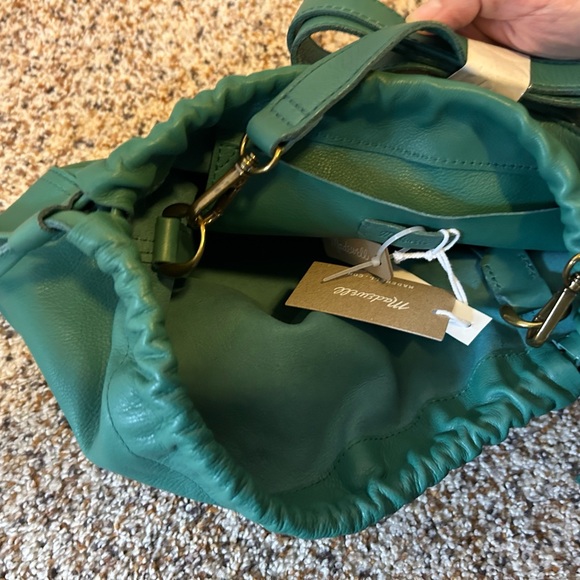 NEW Madewell The Piazza Bucket Bag Jade Green - Picture 5 of 10